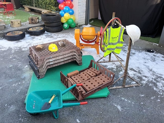 Outdoor play items at Seeros Daycare Centre
