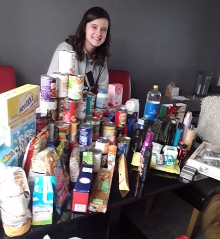 Sophie Griffiths wanted to make a difference - and collected donations for the Rochdale Foodbank