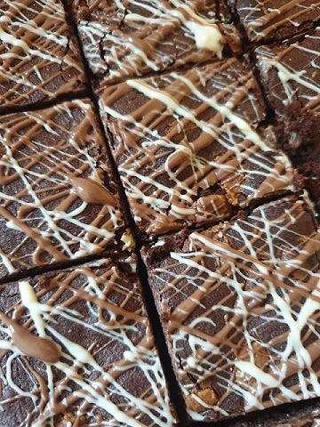 Every Sunday Nadia set to work, creating a vast assortment of tasty treats like these brownies