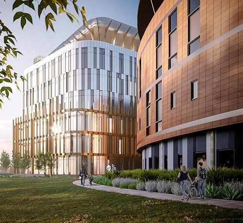 Artists impression of the new six-storey development at Salford Royal hospital