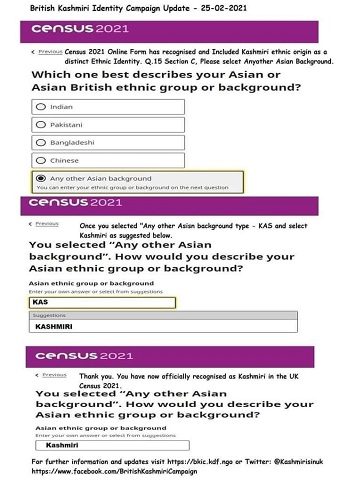 Filling out the Census if you're of Kashmiri ethnicity