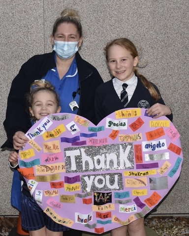 Schoolchildren at St James’ CofE Primary School in Wardle have thanked local community nurses and doctors for their efforts throughout the ongoing pandemic with special artwork