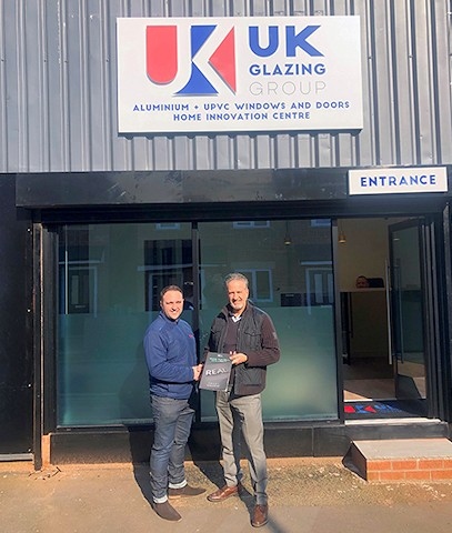 Managing director Christopher Barton (left) is celebrating UK Glazing Group reaching two years trading