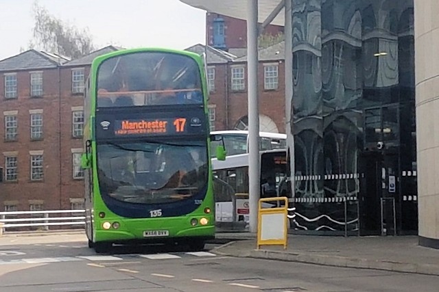 Number 17 bus at Rochdale bus station, a Go North West service