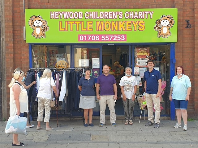 Heywood children’s charity, Little Monkeys, which helps under privileged children, received a huge donation of clothes