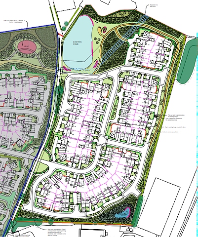 Proposed site layout for phase two from Taylor Wimpey planning statement