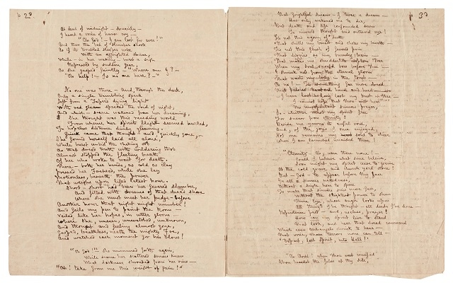 Two letters from Branwell Brontë to Hartley Coleridge, 1840