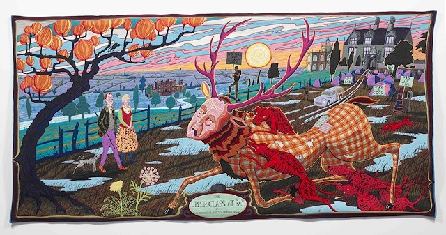 The Upper Class at Bay by Grayson Perry. Image courtesy Arts Council Collection, Southbank Centre, London and British Council. Gift of the artist and Victoria Miro Gallery with the support of Channel 4 Television, the Art Fund and Sfumato Foundation with additional support from Alix Partners.