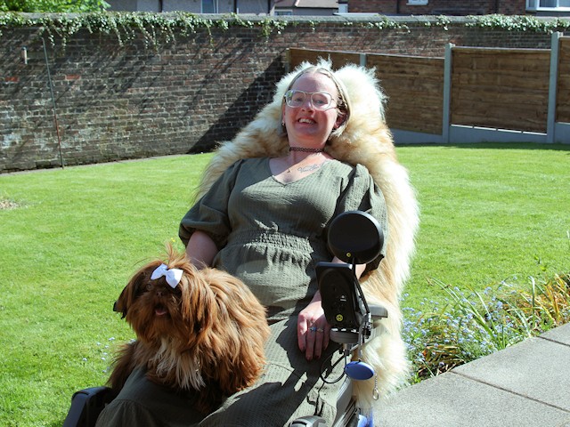 Rachel Winnard with her dog, Mabel
