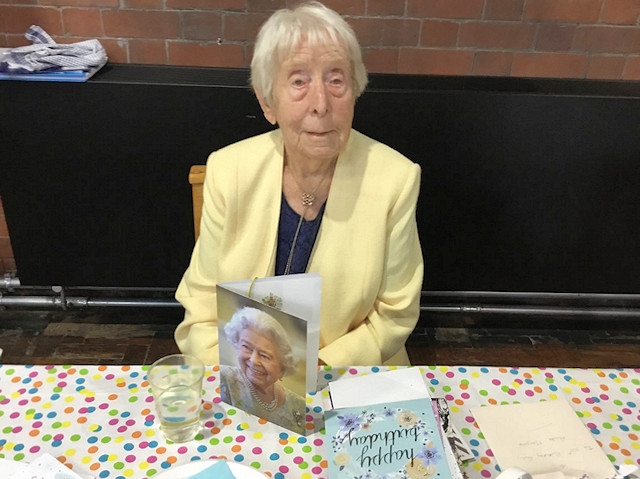 Marjorie Greenhalgh received a birthday message from Queen Elizabeth II on her 100th birthday