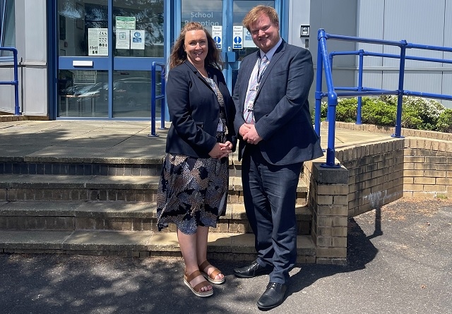 Yvette Ellis and Daniel Crook, assistant business managers at Whitworth Community High School, are among the first in Lancashire to achieve a First Class Chartered Manager Degree Apprenticeship