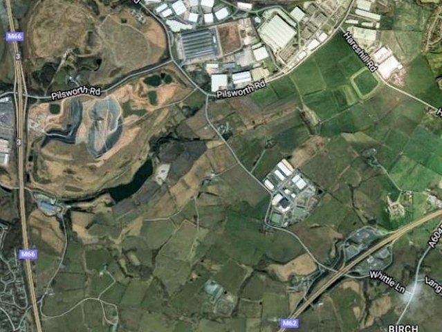 The 'Northern Gateway' site is bordered by the M66, M62, Pilsworth Road and Hareshill Road