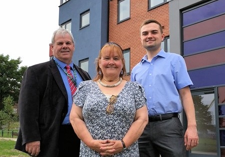 Richard Farnell with his fellow Balderstone & Kirkholt councillors Kathleen Nickson and Danny Meredith in 2017