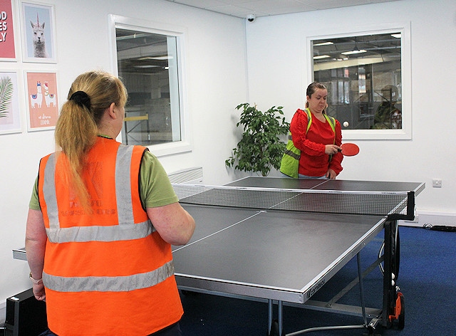 Maqio Toys employees took part in a table tennis competition to raise funds