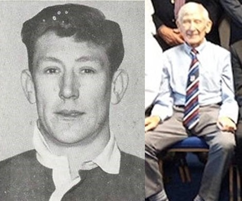 Norman Short: left in his rugby days, right in more recent times