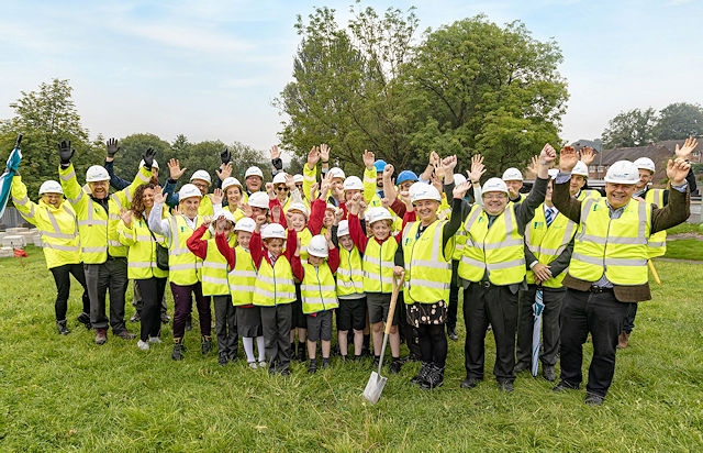 Work gets underway at Littleborough Primary School with a turf-cutting ceremony