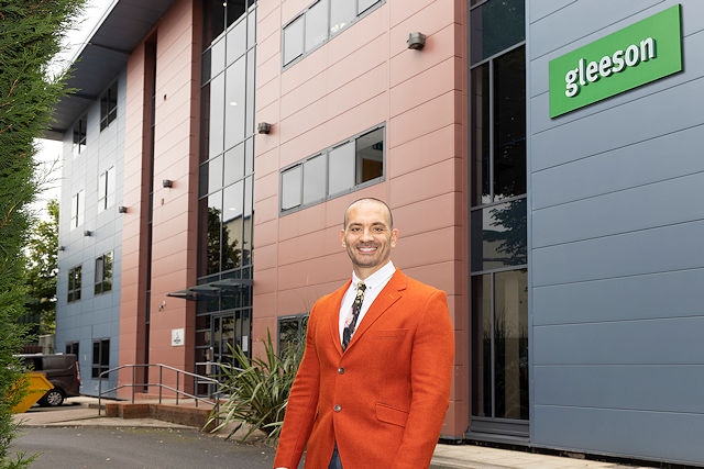 Arron Passarelli, North West Divisional Managing Director at Gleeson, outside the Rochdale office