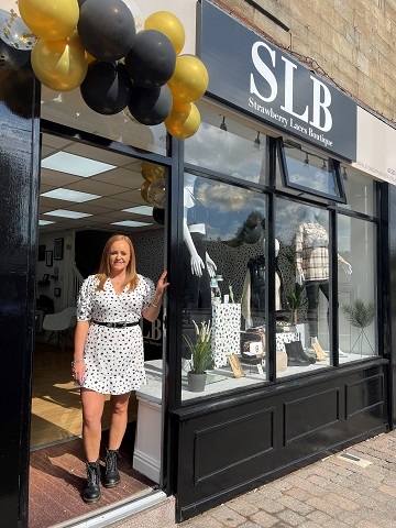 Manager Donna Bushell outside the new store