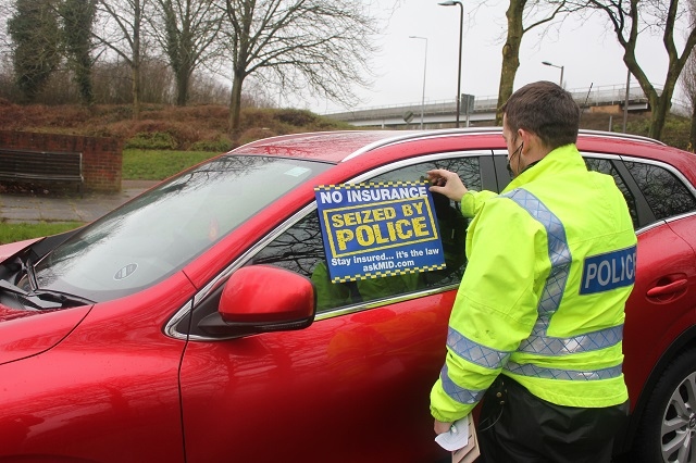 Driving without insurance can result in a £300 fixed penalty notice, six licence points and the driver’s vehicle can be seized and crushed
