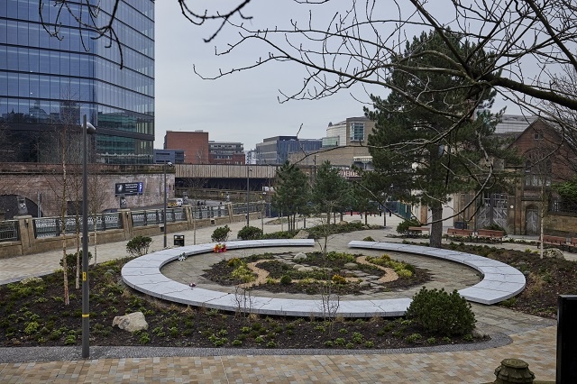 The Glade of Light memorial to those who lost their lives in the 22 May 2017 Manchester terror attack