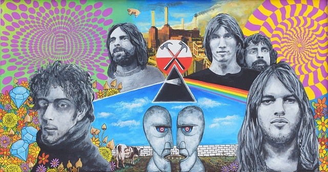 The Pink Floyd painting by Stuart Hampton