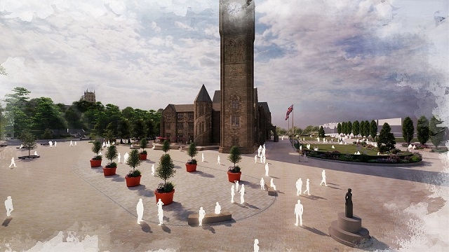 The area around Rochdale Town Hall will be transformed with the help of Gillespies architects