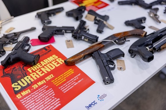 The National Firearm Surrender campaign, co-ordinated by the National Ballistics Intelligence Service (NABIS) will start on 12 May and run until 29 May 2022 and includes every police force in the UK as part of a crackdown on reducing violent crime and ridding lethal weapons from the streets