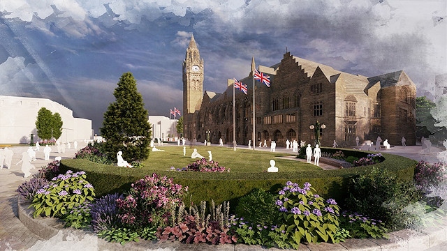 Artists impression of the new Town Hall Square 