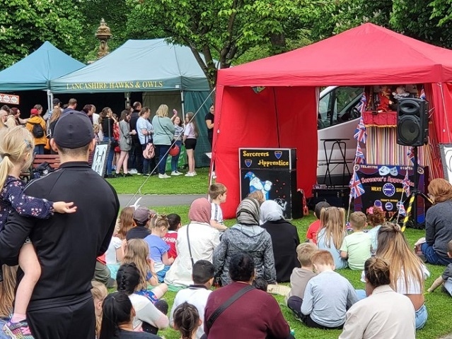 The bank holiday family weekend fundraiser for Ukraine in Queen's Park, Heywood