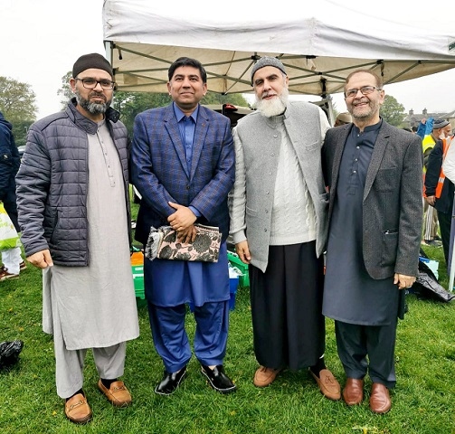 Mayor of Rochdale Councillor Aasim Rashid also attended the prayers at Springfield Park