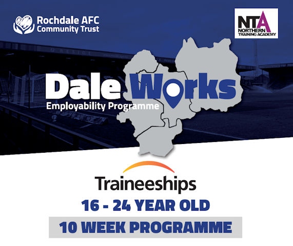 The Department of Work and Pensions is working closely with Rochdale Football Club which is currently hosting an employability programme