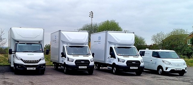 The green fleet of vehicles fitted with Trailar technology