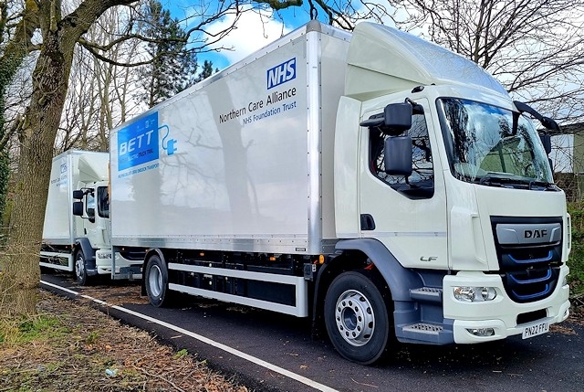 One of the fully electric HGVs