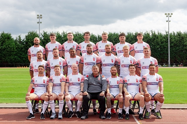 Former Mayfield star Matty Lees makes England debut (pictured with the team, middle row, far right)