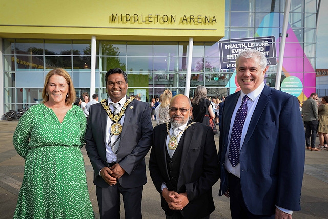 Members of the Senior Leadership team with Mayor of Rochdale Councillor Ali Ahmed