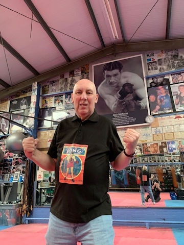 Moggie with the Jock McAvoy picture at Hamer ABC