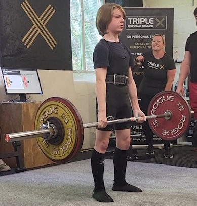 Ethan Moore started powerlifting last December