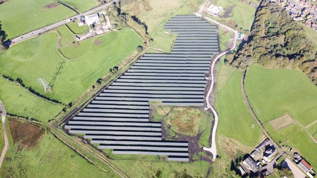 The solar panel farm in Heywood