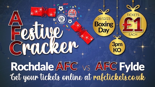 Get tickets to Dale's Boxing Day game for just £1