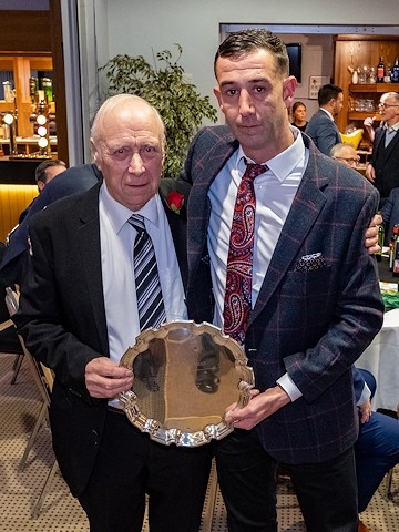 Last year's winner Dave Richardson with this year's Man of Rochdale Wesley Dowd