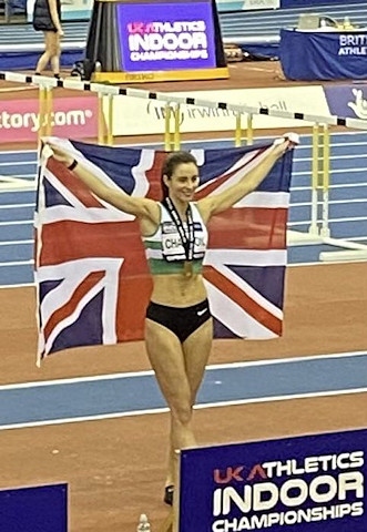 Mary Elcock at the summer British Outdoor Championships