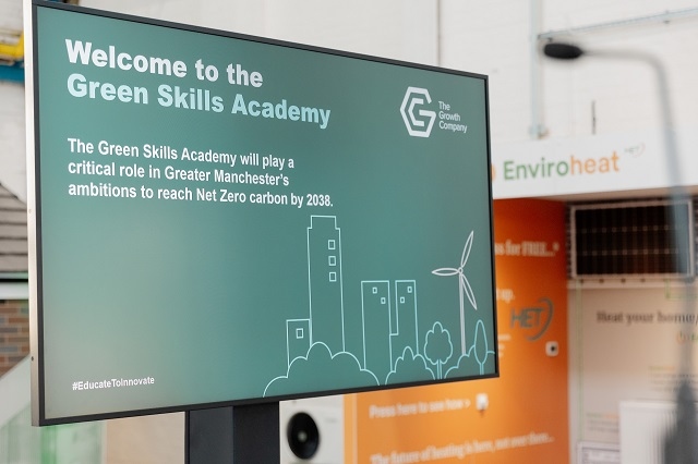 Learners can take part in person at the Green Skills Academy in Trafford Park, fully online or a hybrid of the two