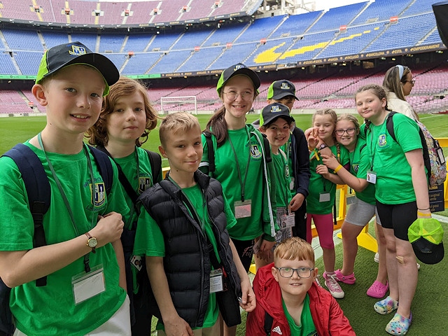 Holy Trinity pupils explore Camp Nou