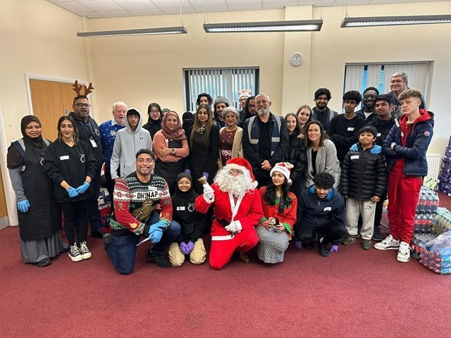 Volunteers from Army of Kindness at the eighth annual Christmas Day meal