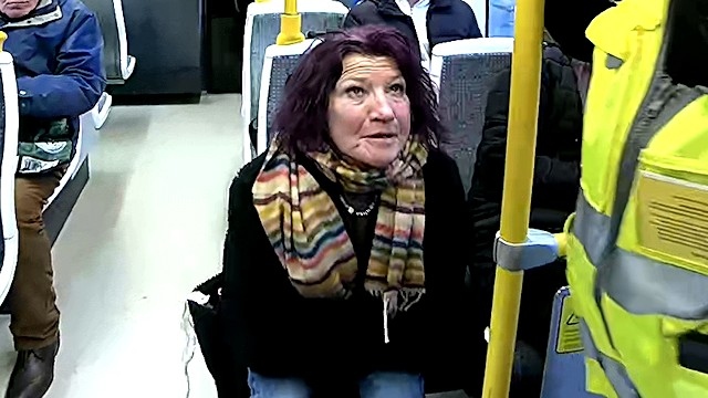 Police are looking to speak to the woman pictured in relation to an assault on a tram in Rochdale
