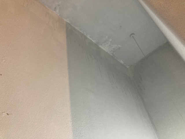 Paint running down the walls of an RBH flat