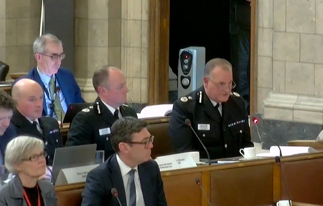 GMP chief constable Stephen Watson at the Police, Fire and Crime Panel on January 26, 2023
