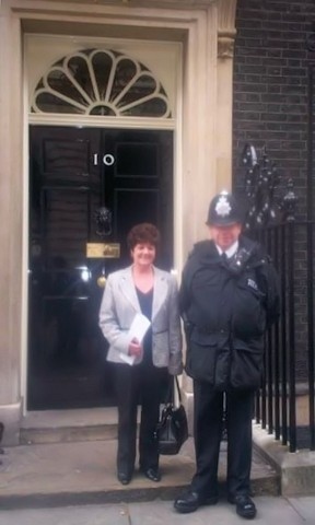 Jean took her petition to Downing Street