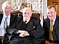 Sir Cyril Smith pictured with Paul Rowen and Charles Kennedy