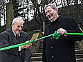 Sir Cyril Smith cuts the ribbon to re-open Packer Spout with Council Leader Councillor Alan Taylor